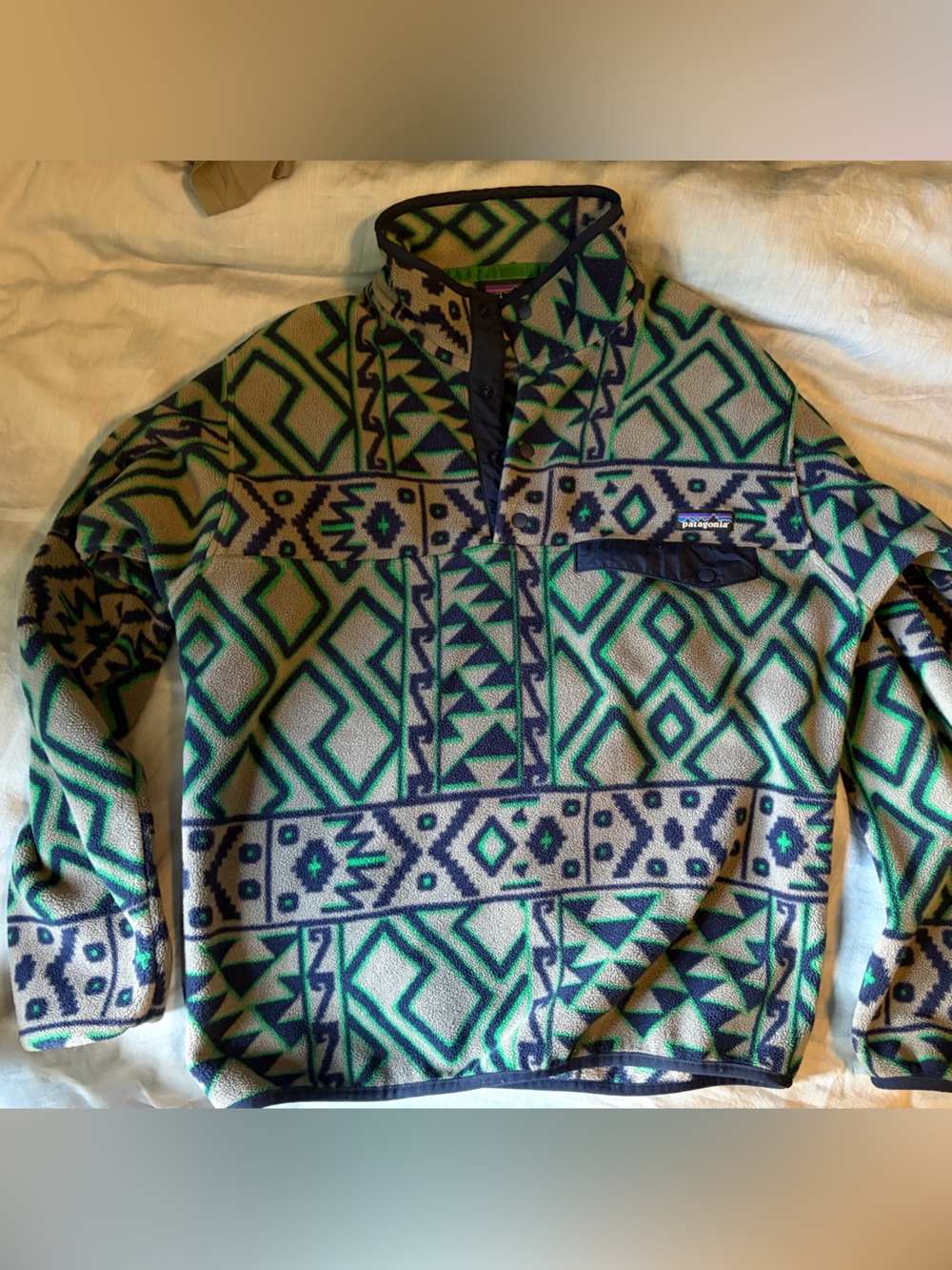 Patagonia Synchilla Fleece in Green, Navy, Cream